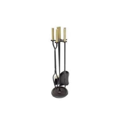 Achla Designs Achla ABK-03 Neoclassic Fireplace Tool Set; Antique Brass & Black ABK-03